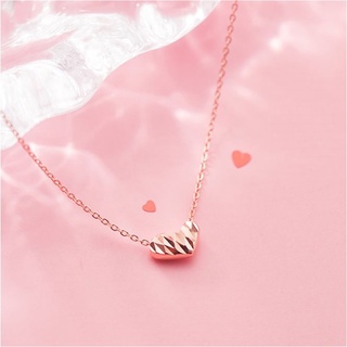 s925 Little heart necklace สร้อยคอเงินแท้ หัวใจฟรุ้งฟริ้ง  ใส่สบาย เป็นมิตรกับผิว