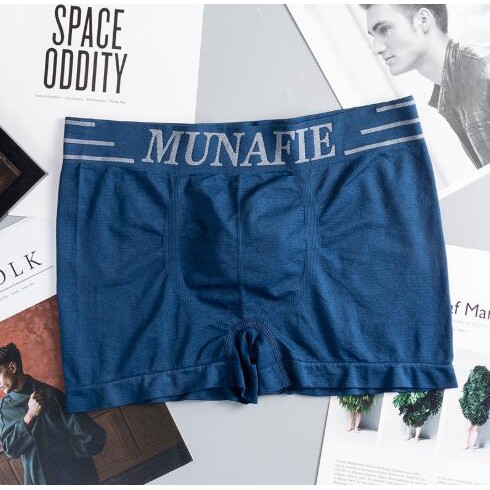 ภาพสินค้า072 พร้อมส่ง BoxerชายMunafie ขอบตัด ผ้านิ่มใส่สบาย ไม่อึดอัด ไม่มีถุง จากร้าน cok.popular บน Shopee ภาพที่ 4