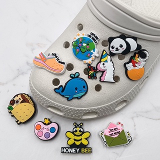 Jibits Pin Panda ยูนิคอร์นสัตว์ Croc Jibbits น่ารัก จี้รองเท้า อุปกรณ์เสริม Jibitz สําหรับผู้หญิง ตกแต่งหัวเข็มขัดรองเท้า