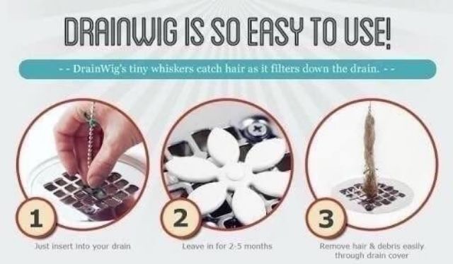 dranwig-โซ่ดักมหัศจรรย์-ดักเส้นผมในท่อน้ำ