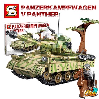 ชุดตัวต่อ รถถัง PANZERKAMPFWAGEN V PANTHER SY0108 จำนวน 858 ชิ้น