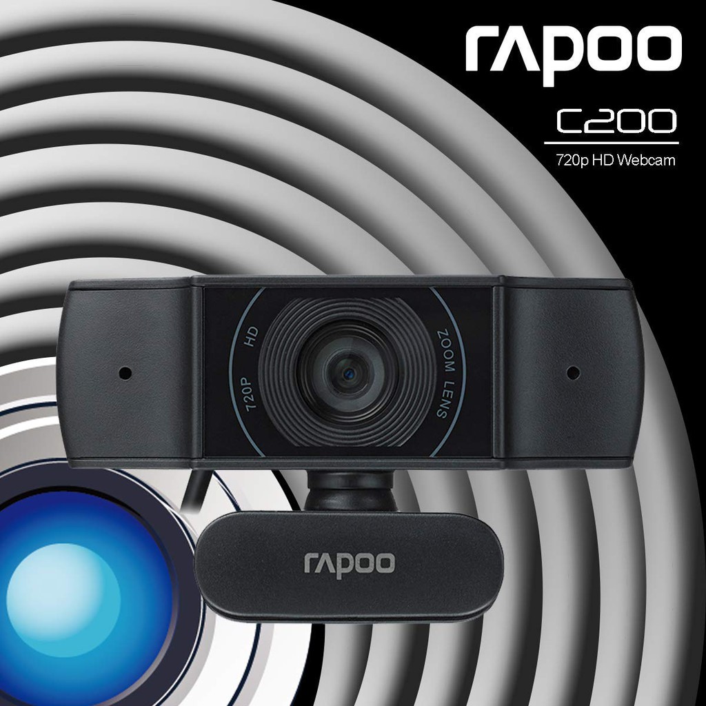 rapoo-c200-web-camera-full-hd-720p-กล้องเว็บแคม-ของแท้-ประกันศูนย์-1ปี