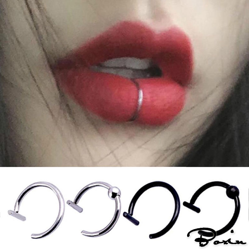 แหวนเหล็กไทเทเนียม-สําหรับเจาะจมูก-ปาก-ร่างกาย