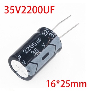 ตัวเก็บประจุอลูมิโคนอิเล็กทรอนิกส์ 35V2200Uf 16X25Mm 2200Uf 35V 16X25Mm 5 ชิ้น