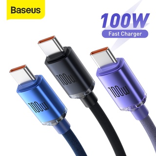 Baseus สายชาร์จเร็ว 100W Type C เป็น Type C 1.2 ม. 2 ม. PD สําหรับ MacBook Pro 4.0