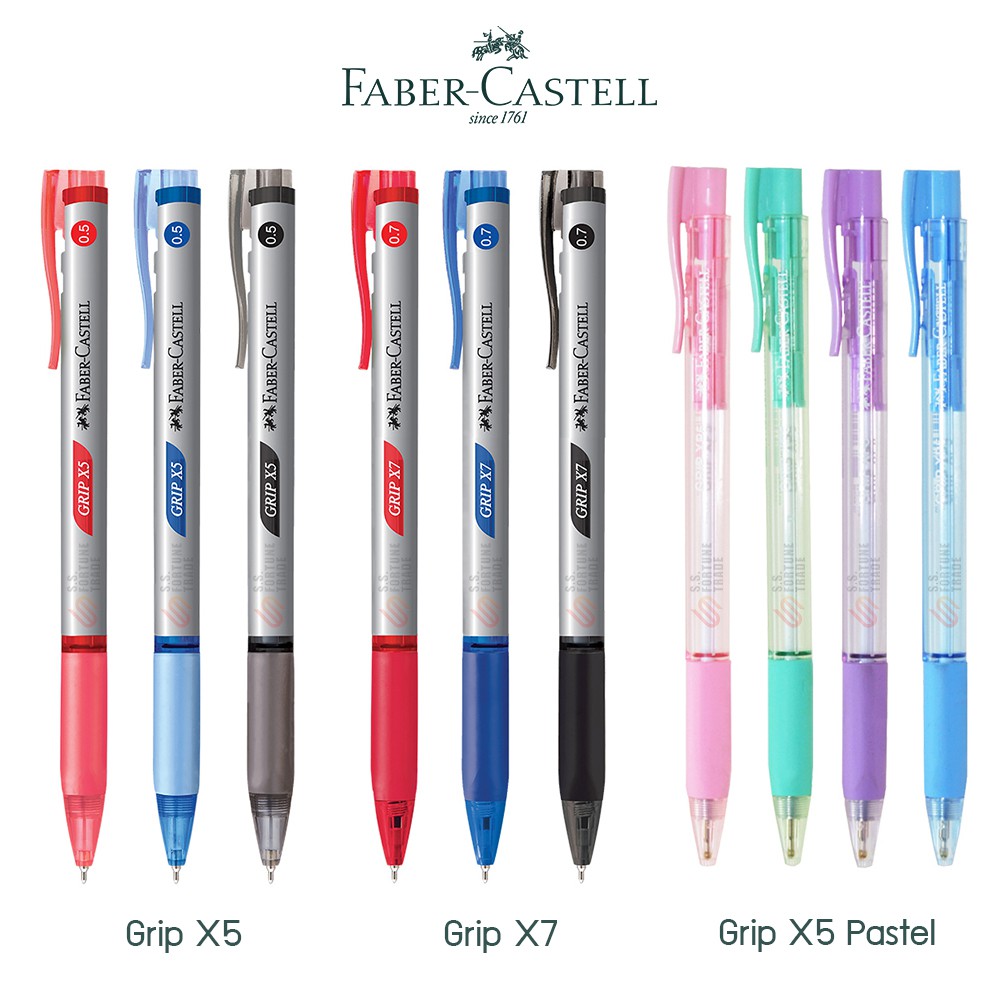 ภาพหน้าปกสินค้าปากกาลูกลื่น Faber-Castell รุ่น Grip X5  Grip X7  Grip X5 Pastel