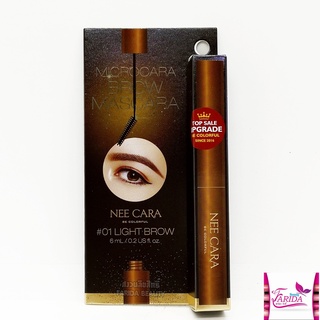 🔥โปรค่าส่ง25บาท🔥 NEE CARA Microcara Brow Mascara 6g มาสคาร่าคิ้ว นีคาร่า ไมโครคาร่า โบรว์  N608