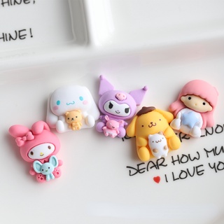 สติกเกอร์ ลายการ์ตูนอนิเมะ My Melody Cinnamoroll Jibitz Croc Charm Sanrio น่ารัก สําหรับตกแต่งรองเท้า DIY