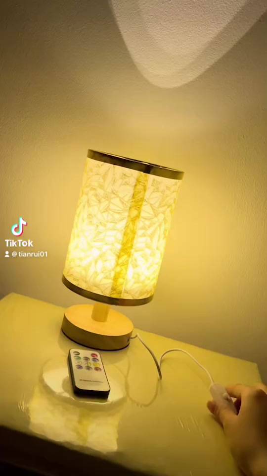 โคมไฟหัวเตียง-โคมไฟตั้งโต๊ะ-ไม้เนื้อแข็ง-แสงอบอุ่นled-มี2ลาย