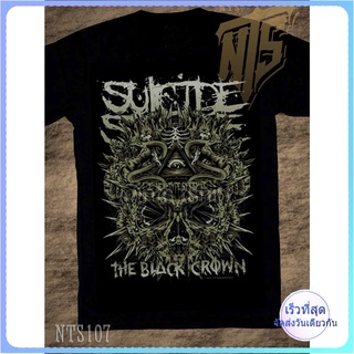 0 Suicide Silence ROCK เสื้อยืด เสื้อวง เสื้อดำ สกรีนลายอย่างดี ผ้าหนานุ่ม ไม่หดไม่ย้วย  T SHIRT S M L XL XXL