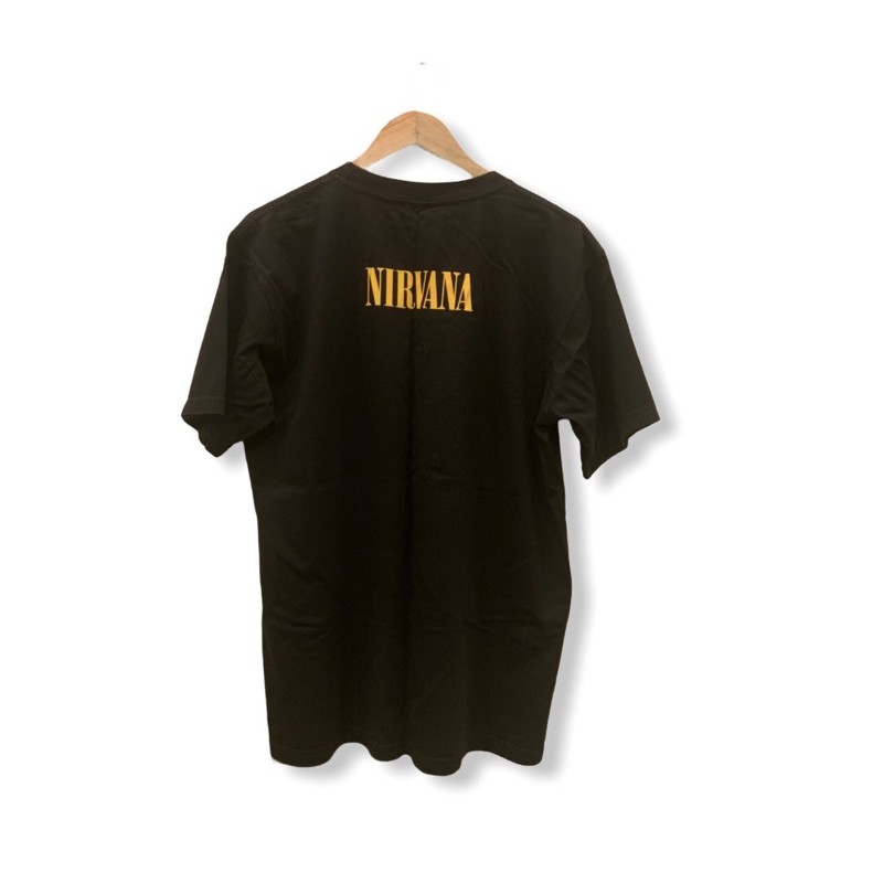 เสื้อยืดวงดนตรี-วงร็อค-สกรีนลาย-nirvana-สีสวย-ลายชัด-ซักไม่หลุด-ผ้าไม่ย้วย