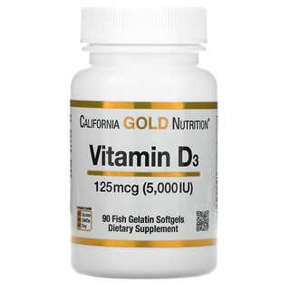 ภาพหน้าปกสินค้า🔥พร้อมส่งด่วน🔥 นำเข้า USA👍 เสริมภูมิ California Gold Nutrition Vitamin D3 125 mcg (5,000 IU) 90 Fish  วิตามินดี3 ที่เกี่ยวข้อง