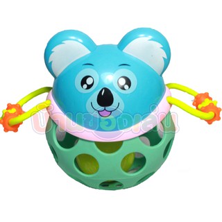 ANDA TOYS ของเล่นเด็กเล็กตุ๊กตาสัตว์น่ารักถือเล่นเขย่าบอลยาง คละสี JLB1090