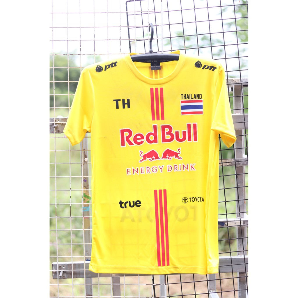 ใหม่ล่าสุด-เสื้อกีฬา199-เสื้อคอกลมสามแถบ-red-bull-199-ของแท้-100-ระวังสินค้าลอกเลียนแบบ