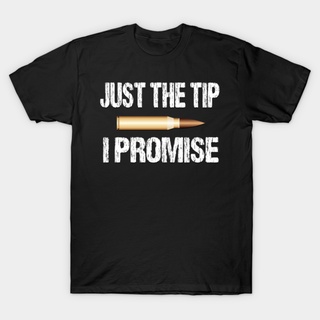 เสื้อยืดผู้ชาย เสื้อยืด พิมพ์ลาย Likes Just The Tip I Promise Gildan สําหรับผู้ชาย และผู้หญิง S-5XL