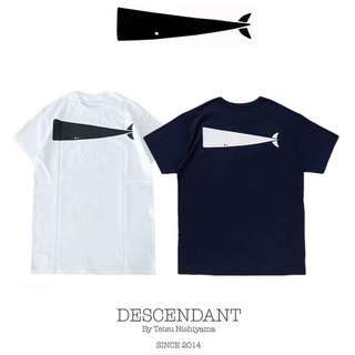 【พร้อมส่ง】DESCENDANT Dcdt เสื้อยืดแขนสั้น ผ้าฝ้าย พิมพ์ลายปลาวาฬ ทรงหลวม สไตล์ญี่ปุ่น สําหรับผู้ชาย และผู้หญิง