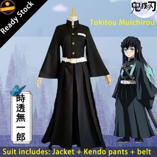 ภาพหน้าปกสินค้า💖Ready Stock💖 Tokitou Muichirou\'s Suits Outfits  Demon Slayer Kimetsu No Yaiba Anime Suits Kimono Performance Costume ที่เกี่ยวข้อง