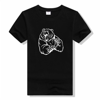 [S-5XL] เสื้อยืดแขนสั้น พิมพ์ลายการ์ตูนหมี สไตล์ฮาราจูกุ สําหรับผู้ชาย