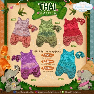 ภาพหน้าปกสินค้าThai Outfits Girl 3Pcs w Headband ชุดไทยเด็กหญิง เสื้อ+กางเกง พร้อมโบว์คาดผม (Link 3) ซึ่งคุณอาจชอบสินค้านี้