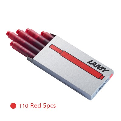 lamy-t10-ink-cartridge-refill-5pcs-pack-for-lamy-fountain-pens-black-blue-red