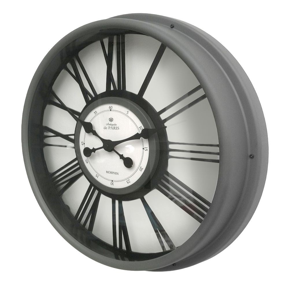 นาฬิกา-นาฬิกาแขวน-on-time-morphin-roman-44-8x44-8-ซม-สีดำ-ของตกแต่งบ้าน-เฟอร์นิเจอร์-ของแต่งบ้าน-wall-clock-44-8x44-8-m
