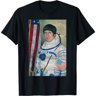 เสื้อยืดผ้าฝ้ายพิมพ์ลาย ทฤษฎีวุ่นหัวใจ The Big Bang Theory Howard Wolowitz Space Suit Portrait T-Shirt Tee เสื้อยืด