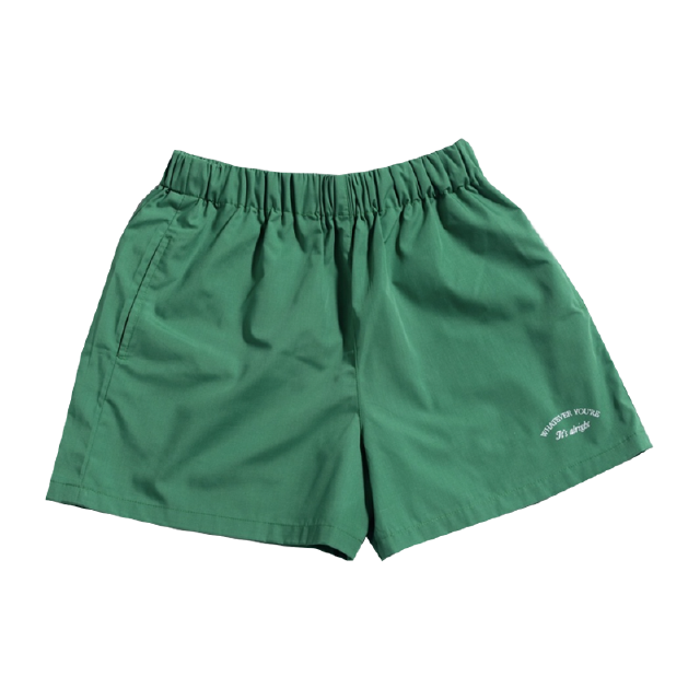 [LIFEPROJECTBKK] HOCKEY SHORTS Freesize - กางเกงขาสั้นสม็อคเอว Unisex สีเขียวและฟ้าสุดฮิต