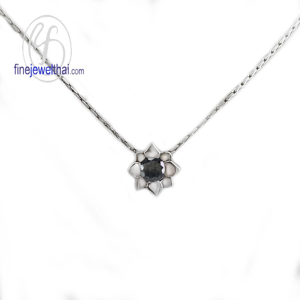 finejewelthai-จี้นิล-นิล-จี้พลอย-จี้เงินแท้-พลอยประจำเดือนเกิด-black-spinel-onyx-pendant-birthstone-p1058on00e