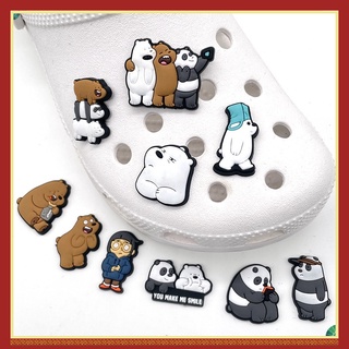 สินค้า Jibbitz ตัวติดรองเท้า PVC ลายการ์ตูนหมีน่ารัก อุปกรณ์เสริม สําหรับ Crocs