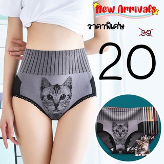 ภาพหน้าปกสินค้าสินค้าพร้อมส่งจากไทย💥Angle Bra 💥 (N493) กางเกงในผ้าทอก็บพุงจากญี่ปุ่น เนื้อผ้าดี กระชับหน้าท้อง กระชับก้น ลายแมว ซึ่งคุณอาจชอบสินค้านี้