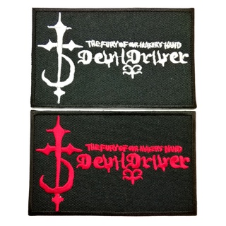 DevilDriver ตัวรีดติดเสื้อ หมวก กระเป๋า แจ๊คเก็ตยีนส์ Hipster Embroidered Iron on Patch  DIY