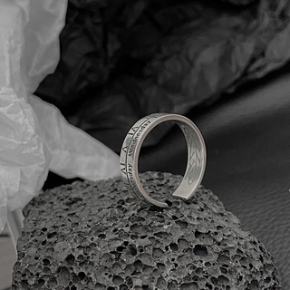 ภาพหน้าปกสินค้าแหวนสวมนิ้ว ลายตัวเลขโรมัน สไตล์เรโทร สำหรับผู้ชาย และผู้หญิง ที่เกี่ยวข้อง
