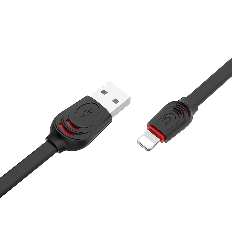 borofone-bx4-สายชาร์จ-usb-to-l-cable-และ-usb-to-type-c-สายแบบแบน-ชาร์จและถ่ายโอนข้อมูล