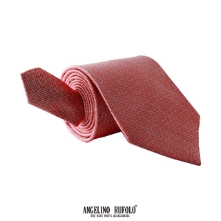 ANGELINO RUFOLO Necktie(NTN1750-พท.001) เนคไทผ้าไหมทออิตาลี่ 100% คุณภาพเยี่ยม ดีไซน์ Stripe Pattern สีแดง/ม่วง/เทา