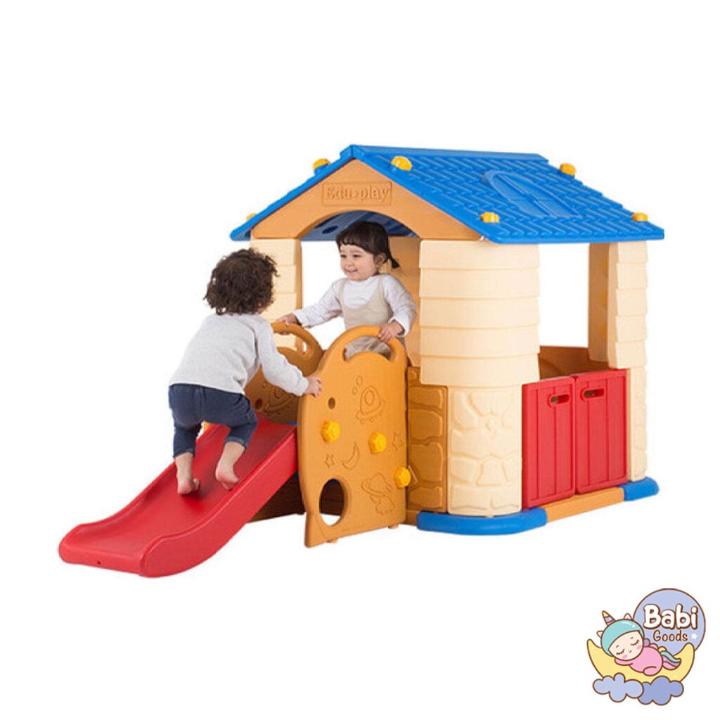 จัดส่งฟรี-eduplay-บ้านเด็กเล่นพร้อมสไลเดอร์-รุ่น-play-house-slide
