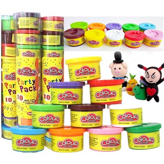 แป้งโดว์ท่อ 10 สี 10 กระปุก Colour Dough Party Pack