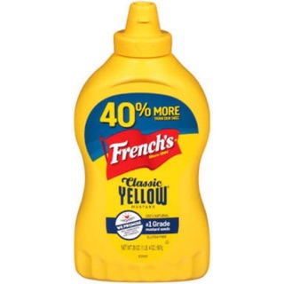 FRENCH Yellow mustard cream 567 g. มัสตาร์ดครีม เฟร้นซ์ 567 กรัม(((ขวดบีบ)))