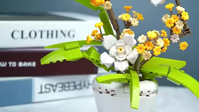 ช่อดอกไม้-ของเล่นตัวต่อเลโก้-บล็อกตัวต่อ-เลโก้ดอกไม้ปลอม-แจกันดอกไม้-ของขวัญ-สําหรับตกแต่งบ้าน-osmanthus