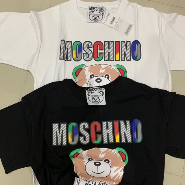เสื้อยืดผ้าฝ้ายพิมพ์ลายคลาสสิก-เสื้อยืดmoschino-bear-t-shirt