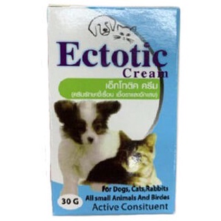 Ectotic Cream (1กระปุก) ครีมทาขี้เรื้อน เชื้อราและผิวอักเสบ สุนัข-แมว-กระต่าย