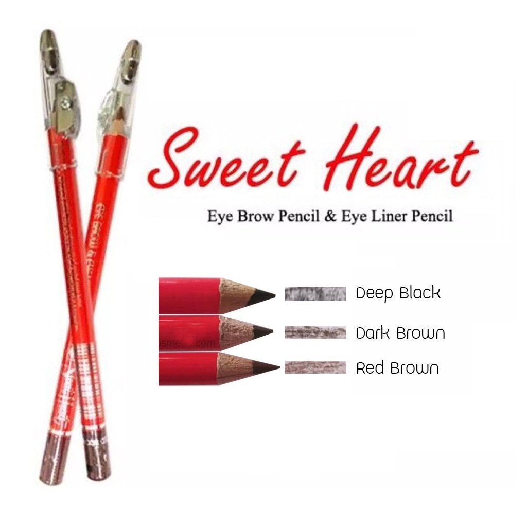ภาพสินค้า️Sweet Heart Eyebrow & Eyeliner Pencil : สวีทฮาร์ท ดินสอเขียนคิ้ว ขอบตา กบเหลา x 1 ชิ้น dayse จากร้าน dayse บน Shopee ภาพที่ 2