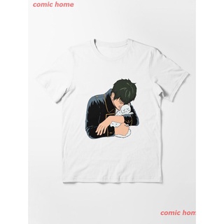 New Toshi With Neko Gintoki Essential T-Shirt เสื้อยืดพิมพ์ลายการ์ตูนมังงะ ดผ้าเด้ง คอกลม cotton ความนิยม discount Unise