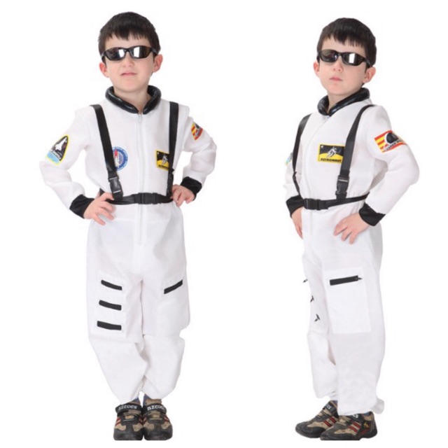 ภาพหน้าปกสินค้าชุดนักบินอวกาศสีขาว ชุดคอสเพลย์เด็ก