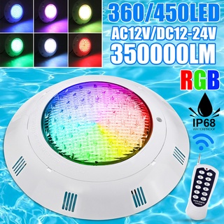 LED Swimming Pool Light Underwater Light ไฟใต้น้ำ ไฟสระน้ำ แสงขาว วอร์มไวท์ RGB ไฟน้ำพุ สปอร์ตไลท์ไฟใต้สระน้ำAC-12V