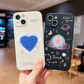 เคสโทรศัพท์มือถือ ขอบตรง ลายพีช หัวใจ สําหรับ OPPO A76 A36 A55 A15 A15S A53 A33 A52 A92 A31 A91 A16 A74 A95 A73 A94 A93 A54 A5 A9 2020 A3S A12e A1K F1S F5 Youth A83 F11 F9