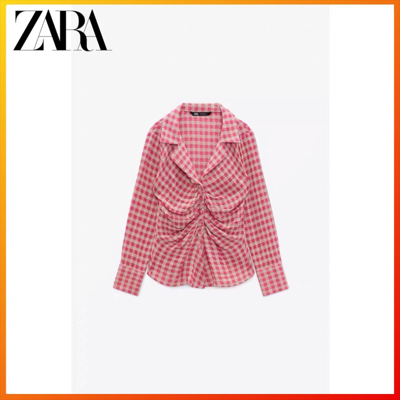 zara-เสื้อเชิ้ตลายสก๊อต-แฟชั่นฤดูหนาว-สําหรับผู้หญิง