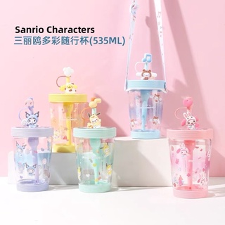 [ พร้อมส่ง💕] Sanrio Characters x Miniso ซานริโอ้ แก้วน้ำ+สาย My Melody Kuromi Cinnamon มายเมโลดี้ คุโรมิ ชินนาม่อน แท้💯