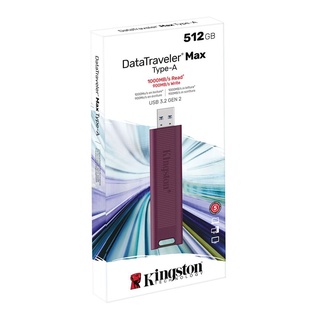 Kingston DataTraveler Max 512GB USB 3.2 Gen 2 Type-A Flash Drive (Red), DTMAXA