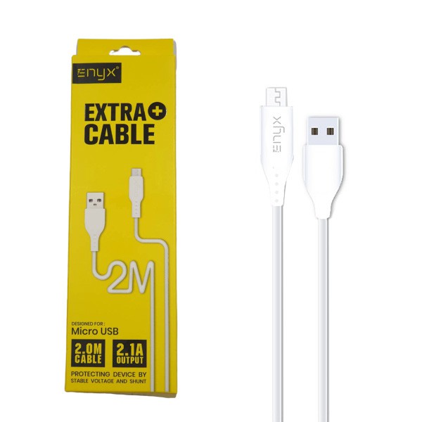 สายชาร์จ-enyx-ยาว-2-เมตร-extra-cable-2-1a-แท้ประกัน-1-ปี