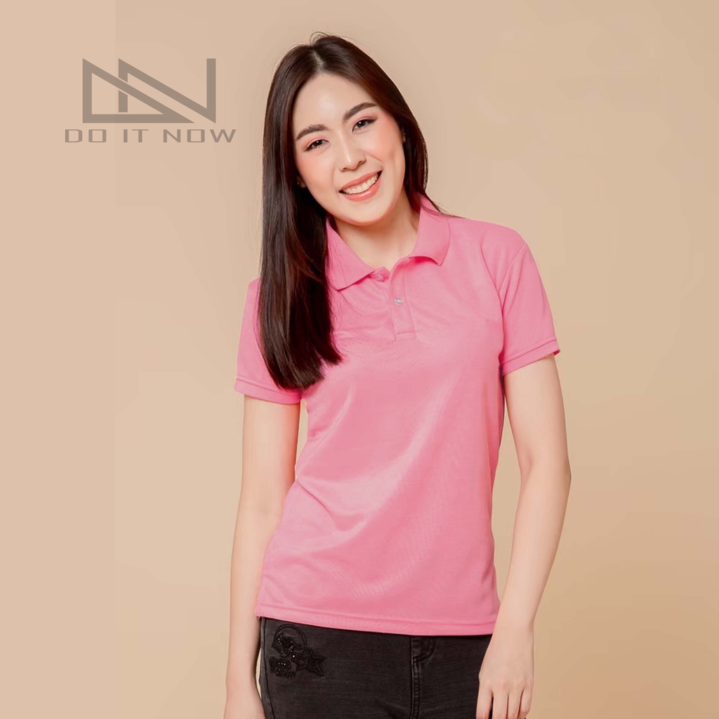 เสื้อโปโลแขนจั๊ม-สีชมพู-หญิง-by-doitnow-สินค้าคุณภาพ-จากแห่งผลิตโดยตรง